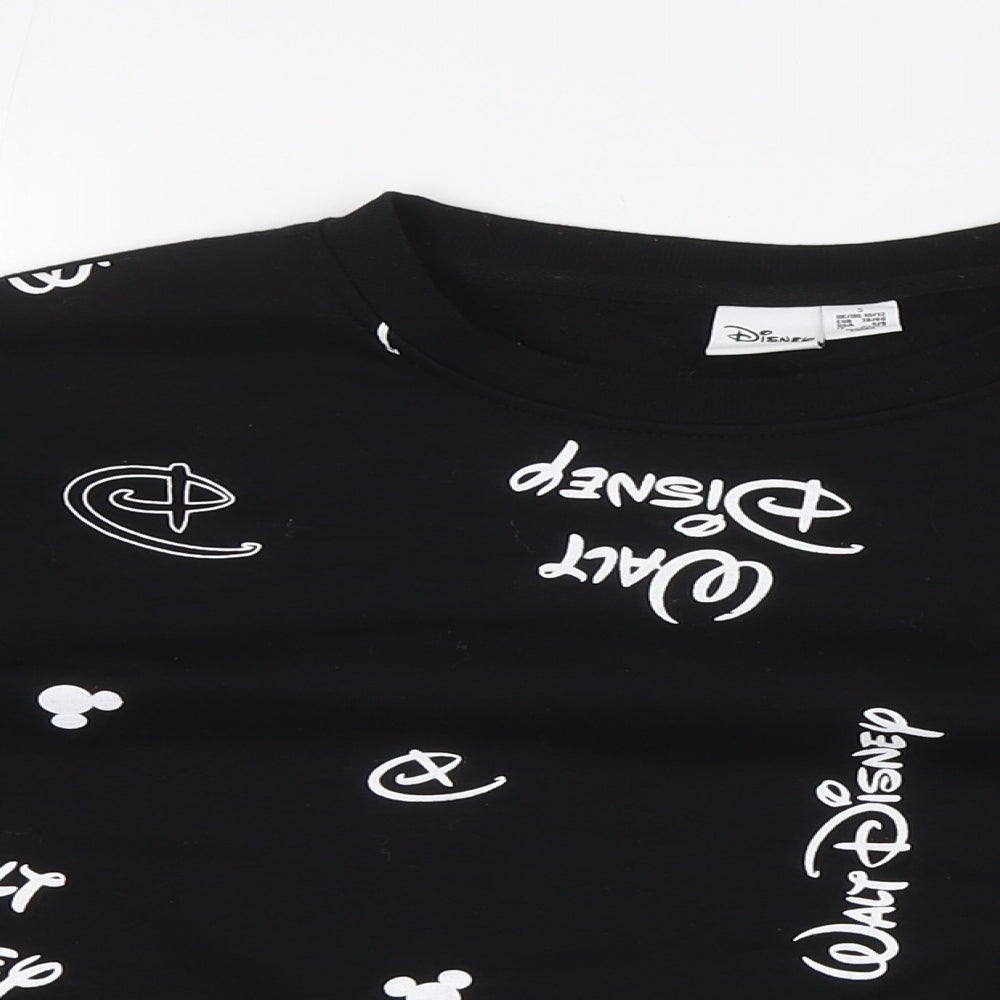 Disney Womens Black Polyester Pullover Sweatshirt Size S