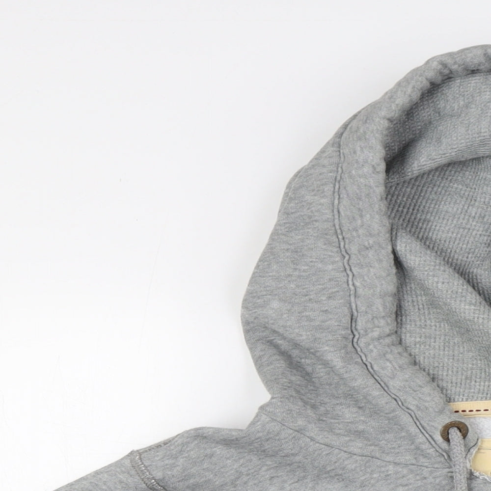 Holistia Mens Grey Cotton Pullover Hoodie Size M