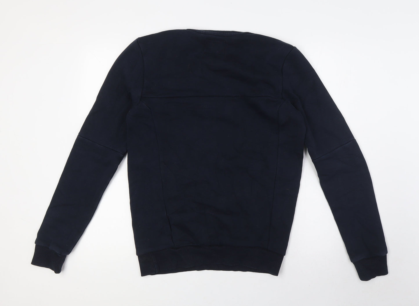 NEXT Mens Blue Cotton Pullover Sweatshirt Size XS - Sleeve Pocket