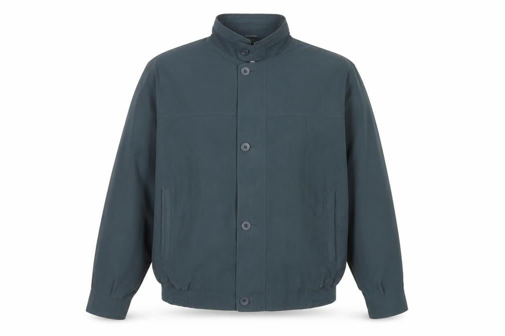 Classics Jakets Mens Blue Bomber Jacket Jacket Size L Zip