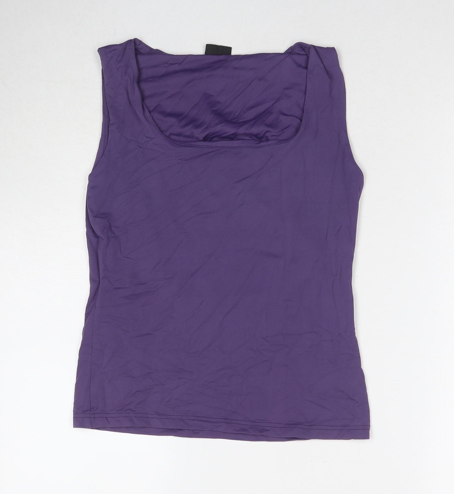Loge Womens Purple Polyamide Basic Tank Size 14 Round Neck