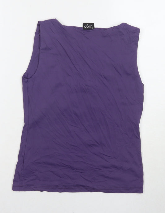 Loge Womens Purple Polyamide Basic Tank Size 14 Round Neck