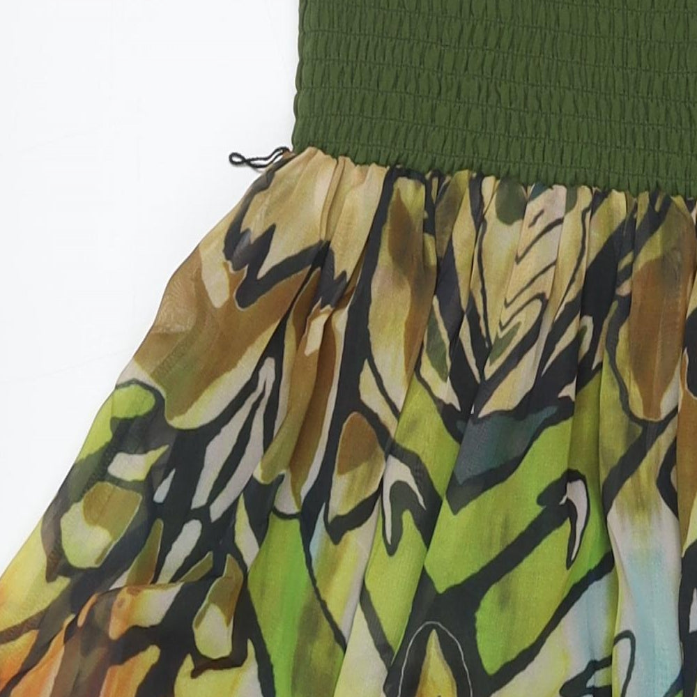 So Fabulous Womens Multicoloured Floral Polyester Maxi Size 14 Square Neck Pullover