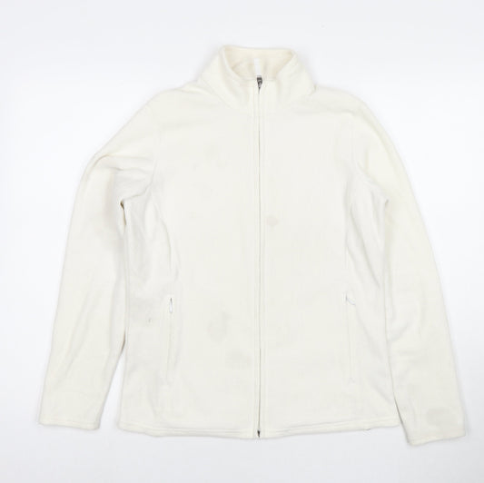 Marks and Spencer Womens White Jacket Size 12 Zip