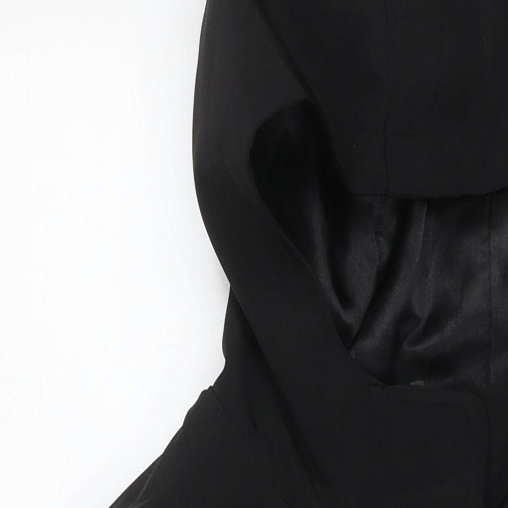 BHS Womens Black Parka Jacket Size 12 Zip