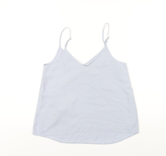 ASOS Womens Blue Polyester Camisole T-Shirt Size 8 V-Neck