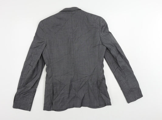 Topman Mens Grey Wool Jacket Suit Jacket Size 36 Regular