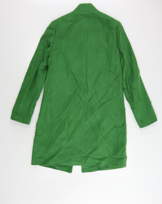 Marks and Spencer Womens Green Overcoat Coat Size 10 Button