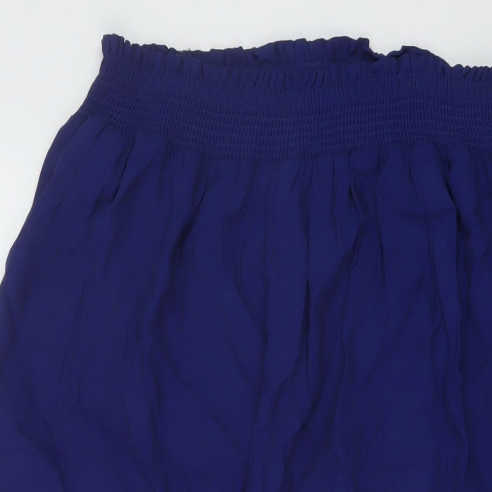 Marks and Spencer Womens Blue Viscose A-Line Skirt Size 10