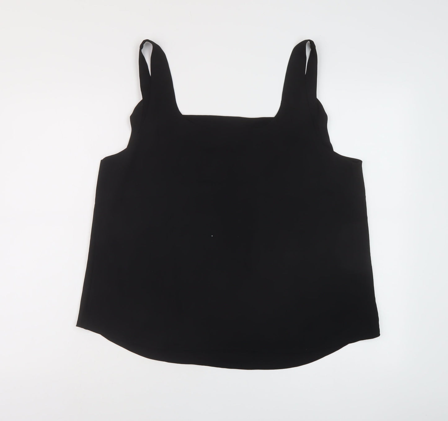 RW&CO. Womens Black Polyester Basic T-Shirt Size XL Cowl Neck