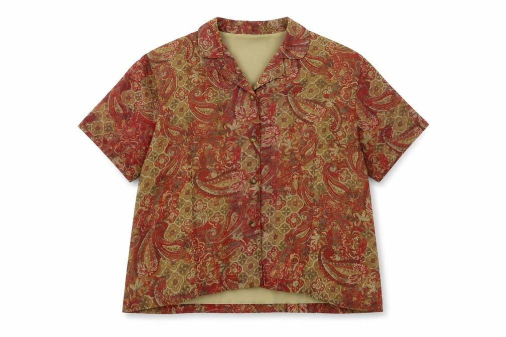 Orvis Womens Red Geometric Polyester Basic Blouse Size 20 Collared
