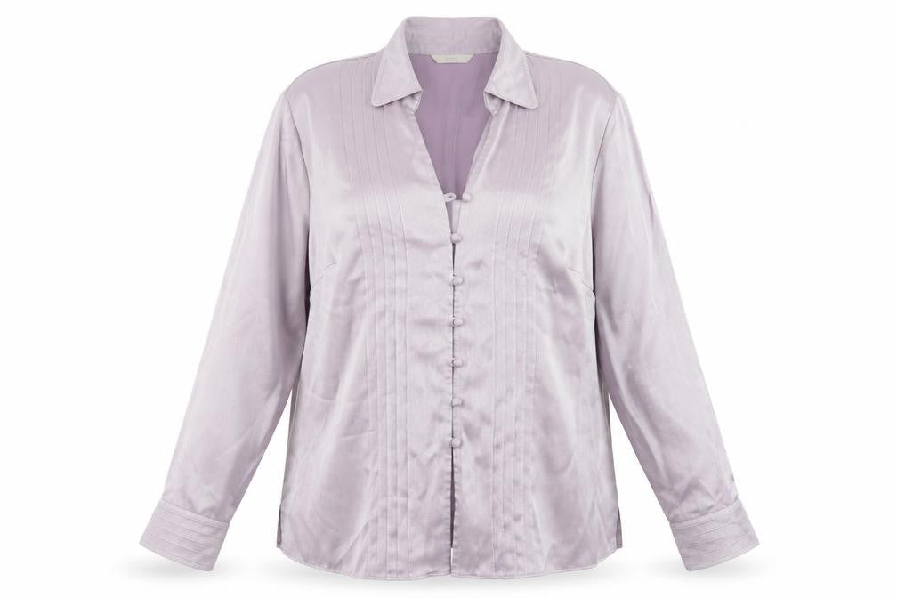 Marks and Spencer Womens Purple Polyester Basic Blouse Size 16 V-Neck