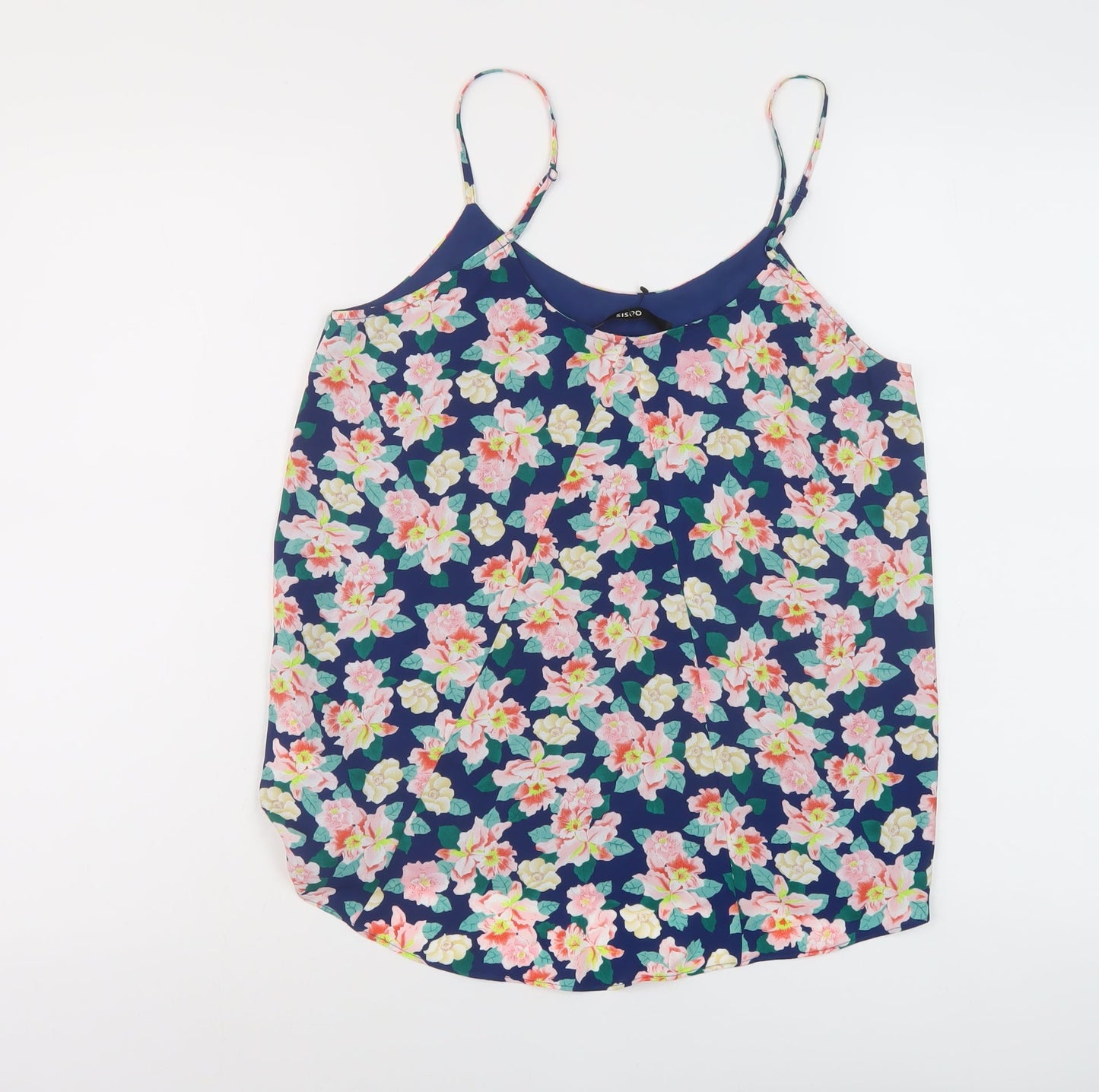 Oasis Womens Multicoloured Floral Polyester Basic Tank Size 8 Round Neck