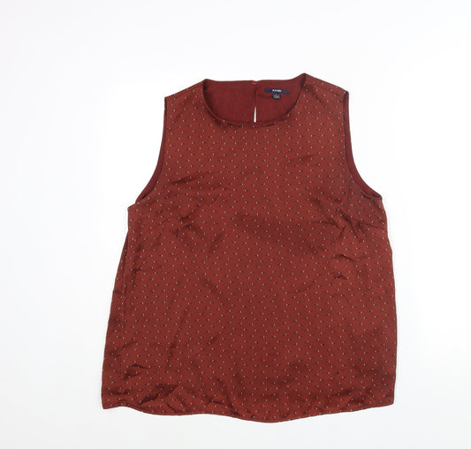 Kiabi Womens Brown Polyester Basic Blouse Size L Roll Neck