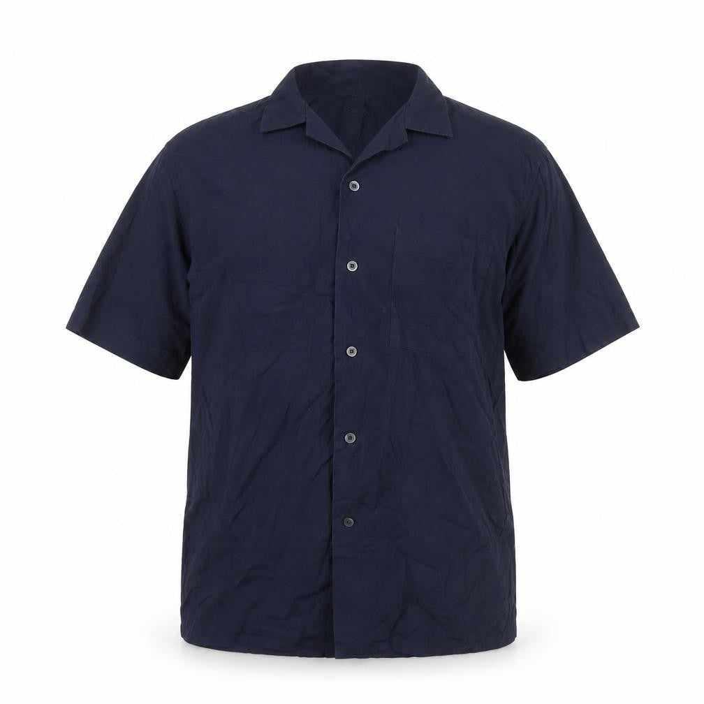 Uniqlo Mens Blue Cotton Button-Up Size S Collared Button
