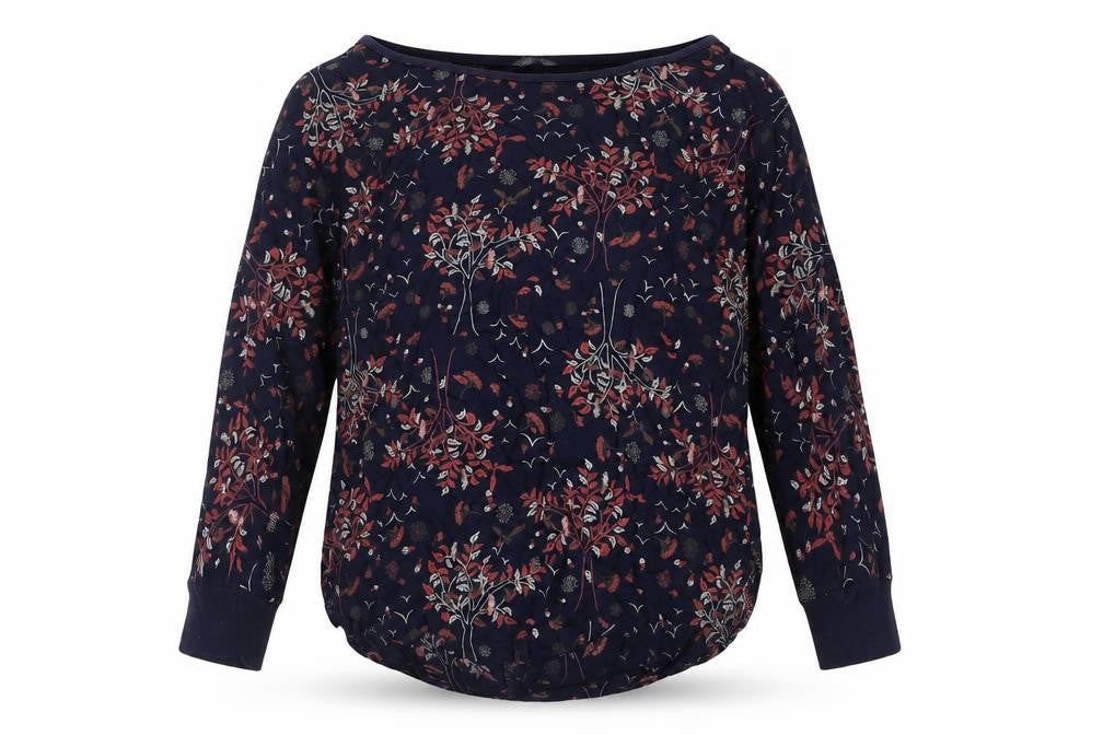 Marks and Spencer Womens Blue Geometric Viscose Basic Blouse Size 10 Boat Neck