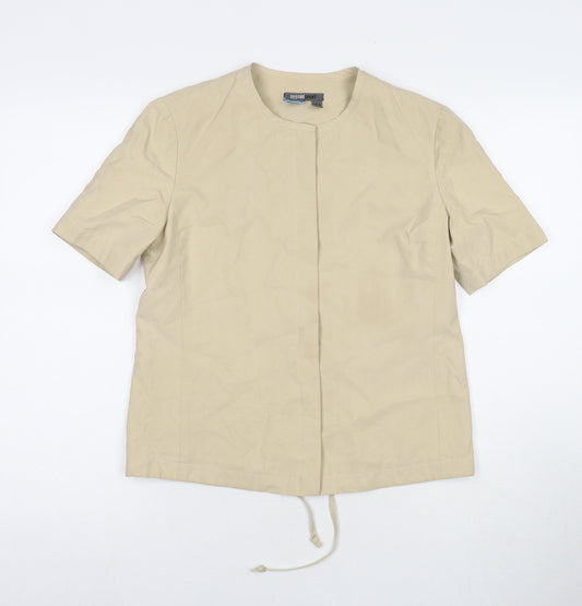 Episode Womens Beige Jacket Size 8 Button
