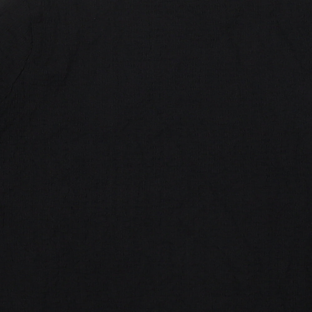 Marks and Spencer Womens Black Polyester Basic Blouse Size 14 Round Neck