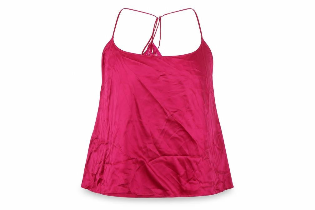 Marks and Spencer Womens Pink Polyester Camisole T-Shirt Size L Round Neck