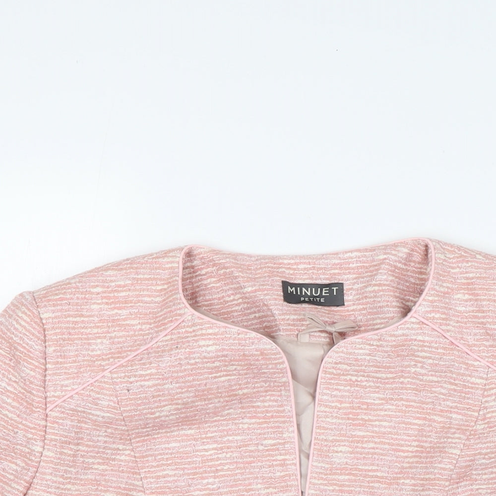 Minuet Petite Womens Pink Jacket Size 12