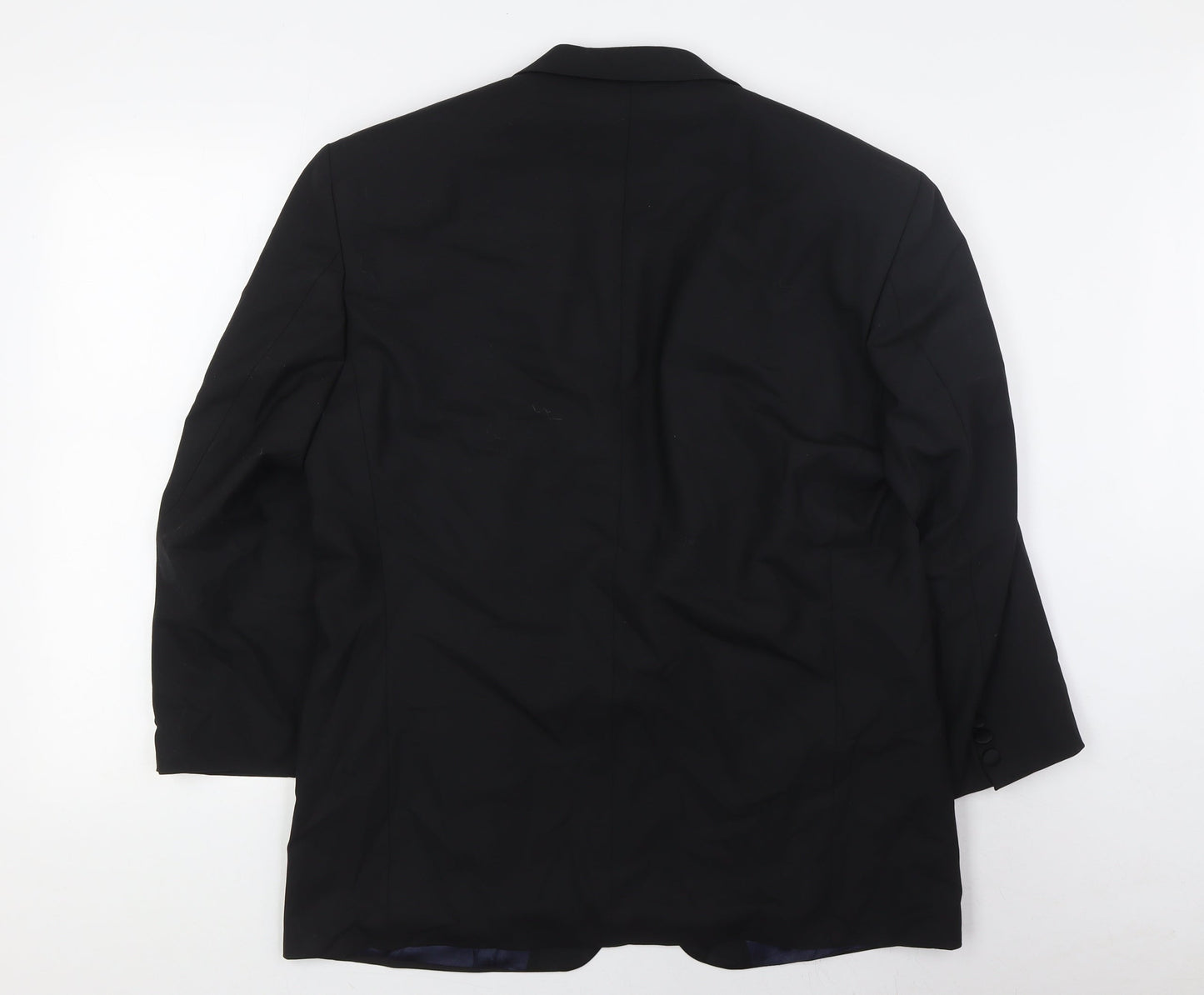 Marks and Spencer Mens Black Wool Tuxedo Suit Jacket Size 42 Regular