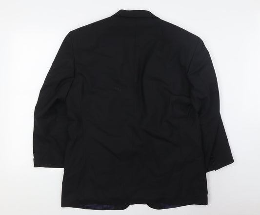 Marks and Spencer Mens Black Wool Tuxedo Suit Jacket Size 42 Regular