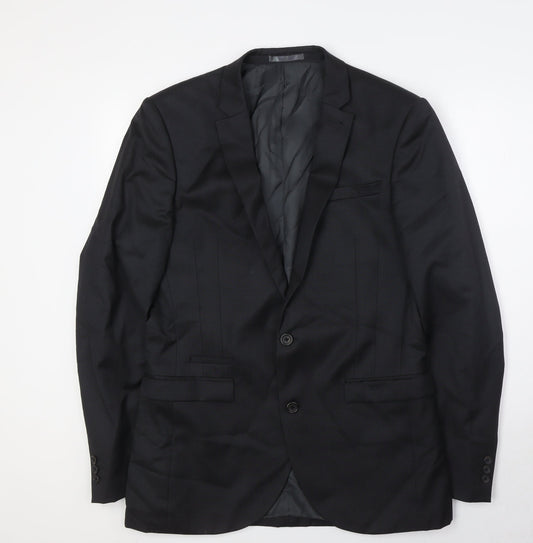 Read Mens Black Wool Jacket Suit Jacket Size 38 Regular
