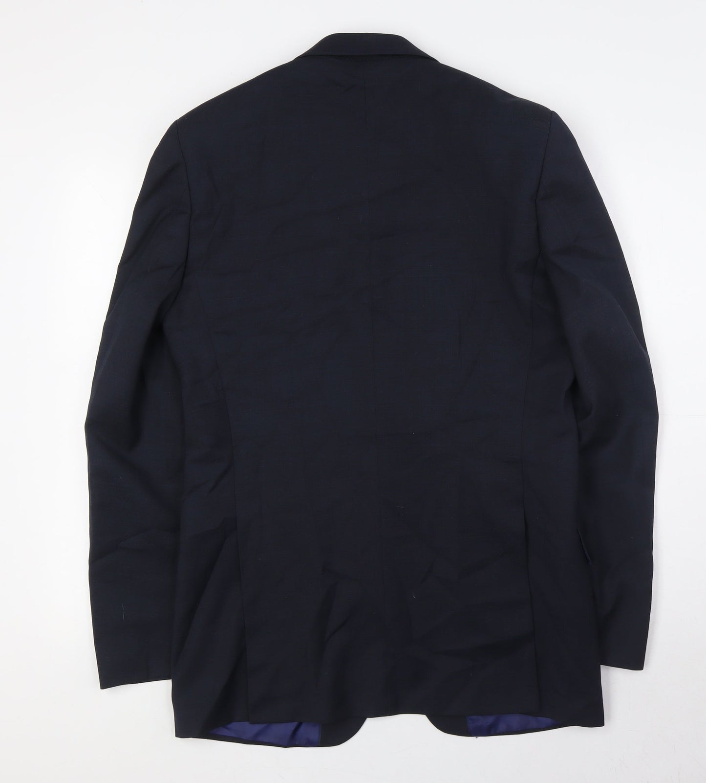 Marks and Spencer Mens Blue Wool Jacket Suit Jacket Size 38 Big & Tall