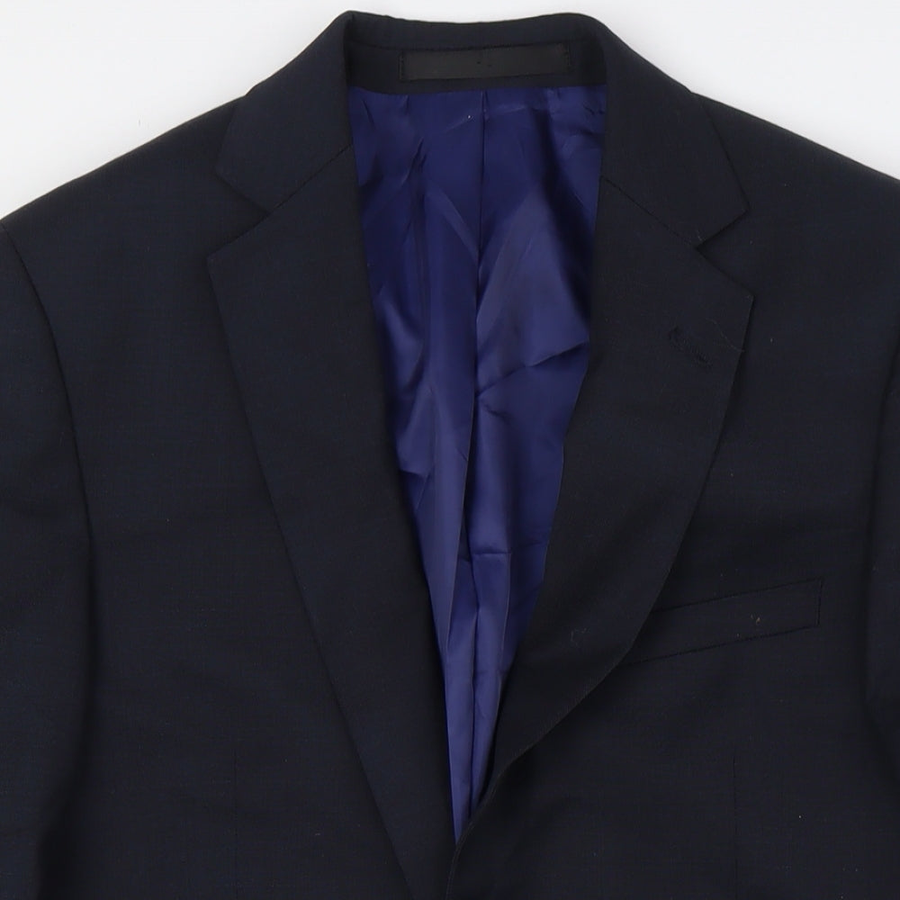 Marks and Spencer Mens Blue Wool Jacket Suit Jacket Size 38 Big & Tall