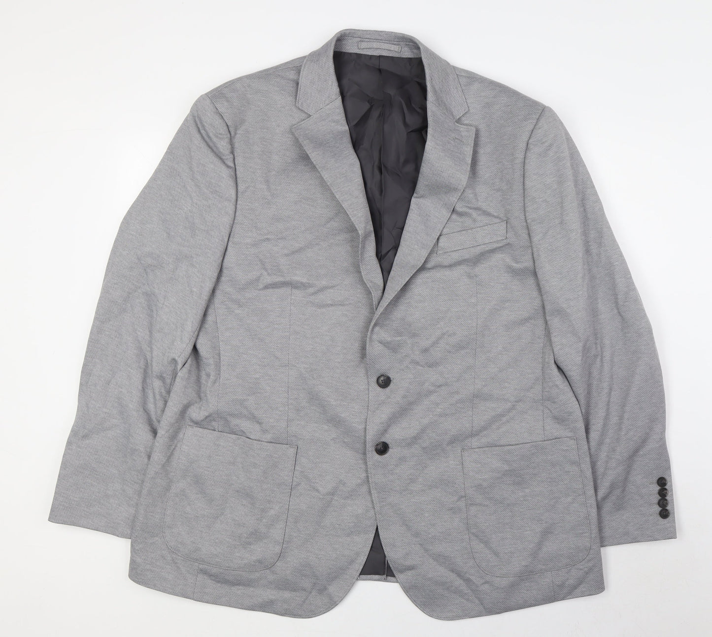 Marks and Spencer Mens Grey Polyester Jacket Suit Jacket Size 46 Regular