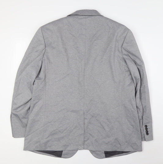 Marks and Spencer Mens Grey Polyester Jacket Suit Jacket Size 46 Regular