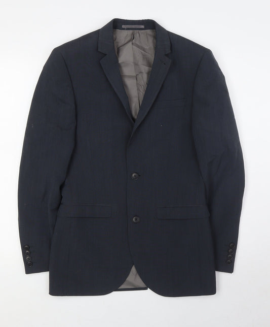 NEXT Mens Grey Wool Jacket Suit Jacket Size 34 Regular