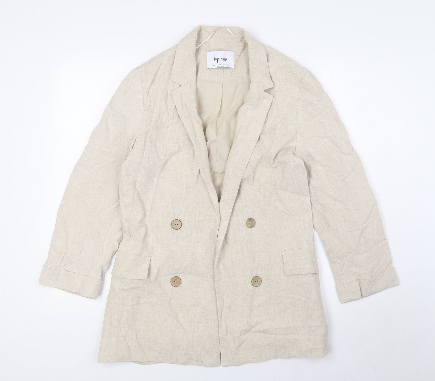Stradivarius Womens Beige Jacket Size S - No Closure
