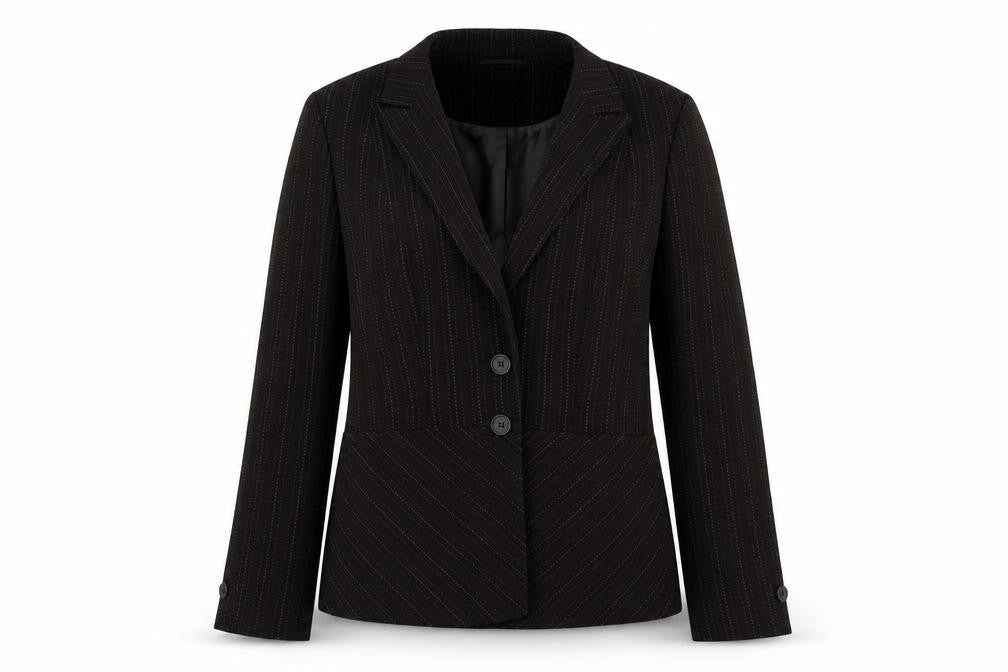 Next Womens Brown Jacket Size 10 Button - Pinstripe