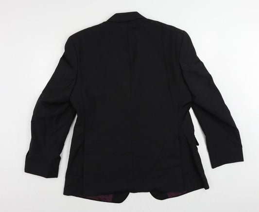 Skopes Mens Black Polyester Tuxedo Suit Jacket Size 42 Regular