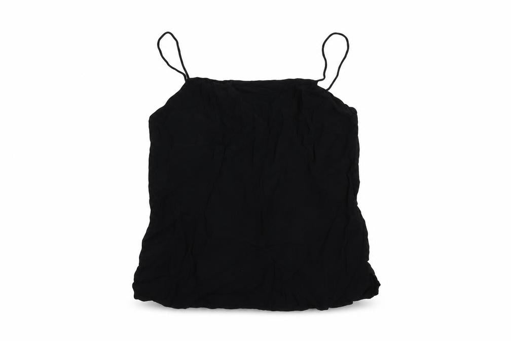 Warehouse Womens Black Viscose Camisole Tank Size M Square Neck