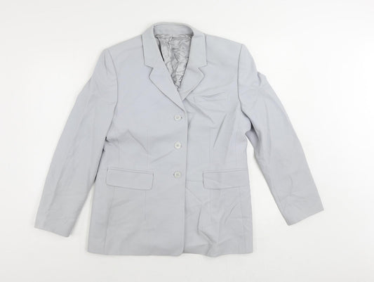 St Michael Womens Blue Jacket Blazer Size 14 Button - Vintage
