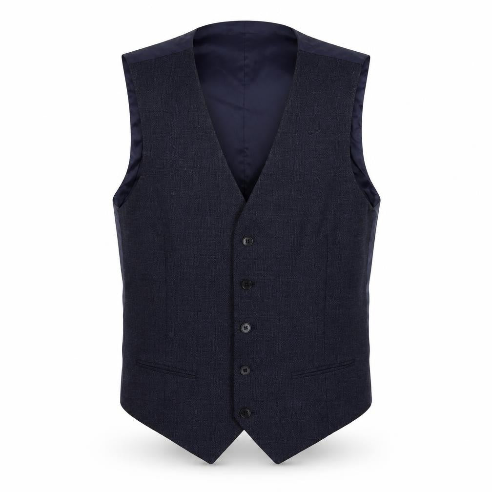 Marks and Spencer Mens Blue Wool Jacket Suit Waistcoat Size 36 Regular
