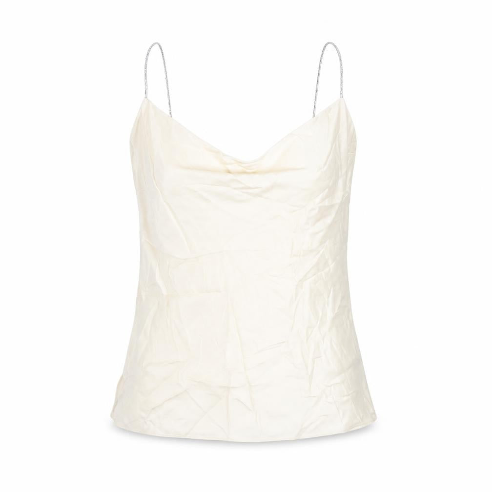 H&M Womens Ivory Viscose Camisole Blouse Size S Cowl Neck