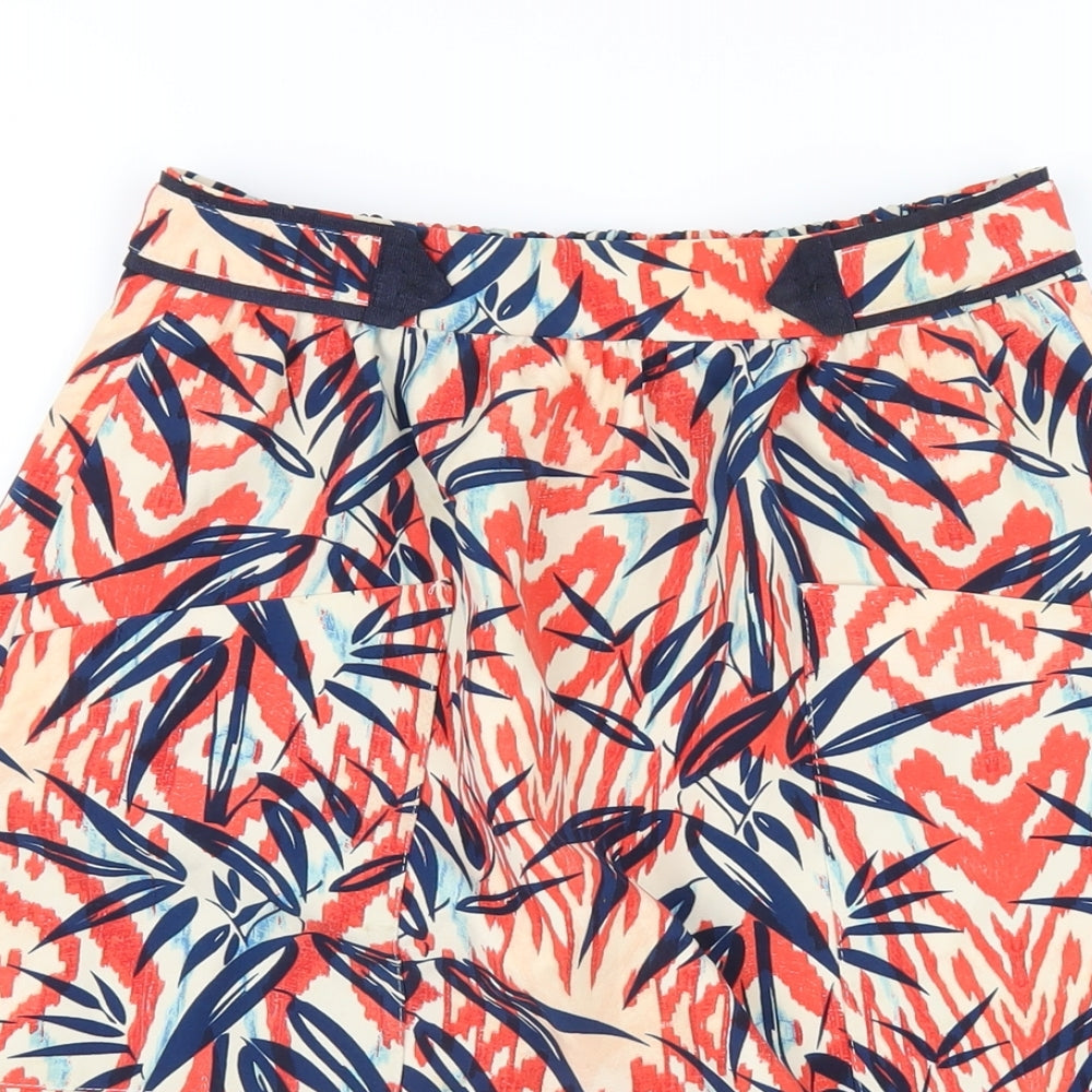Zara Womens Multicoloured Geometric Polyester A-Line Skirt Size XS