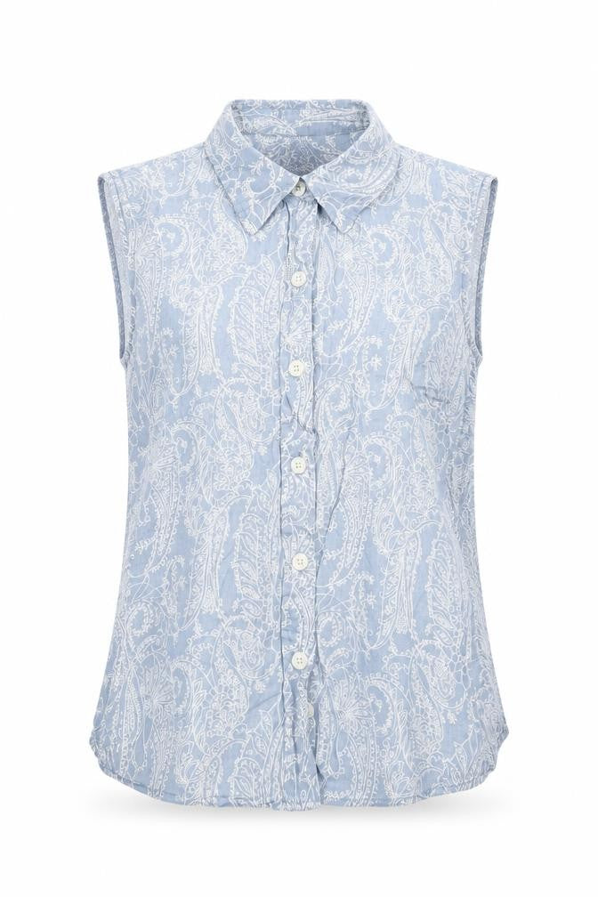 Womens UK Size M Gap Blue Cotton Button-Up