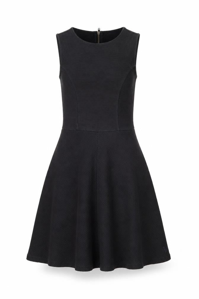 Jack Wills Womens Grey Cotton Skater Dress Size 6 Round Neck Zip