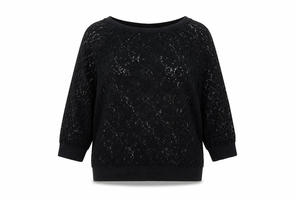 NEXT Womens Black Polyester Basic Blouse Size 12 Round Neck