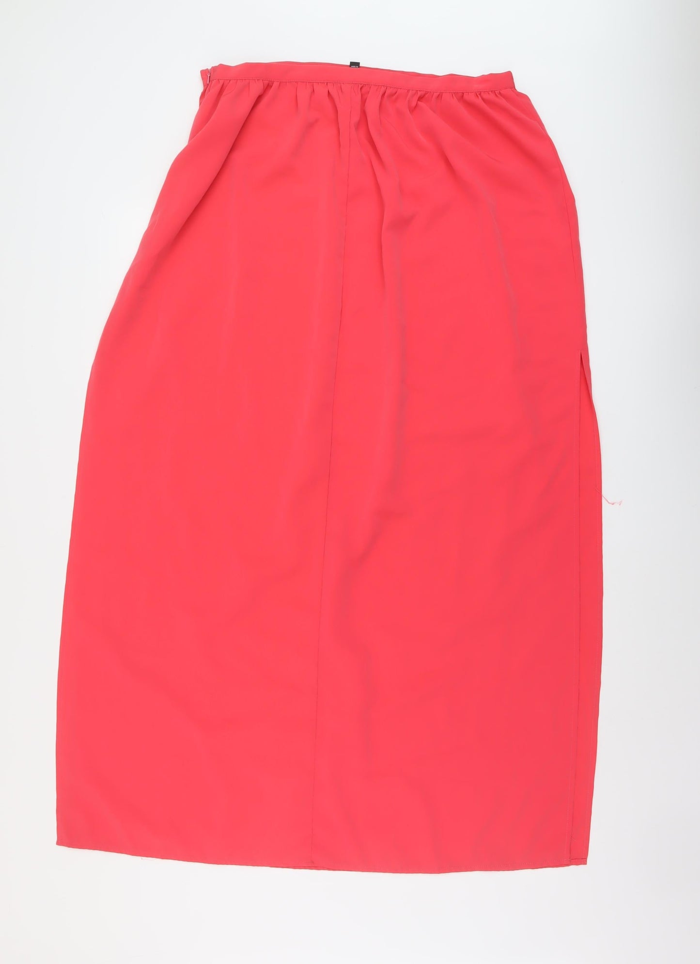 Topshop Womens Pink Polyester A-Line Skirt Size 16 Zip