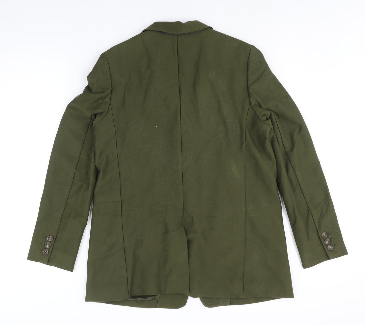 Marks and Womens Green Jacket Blazer Size 12 Button