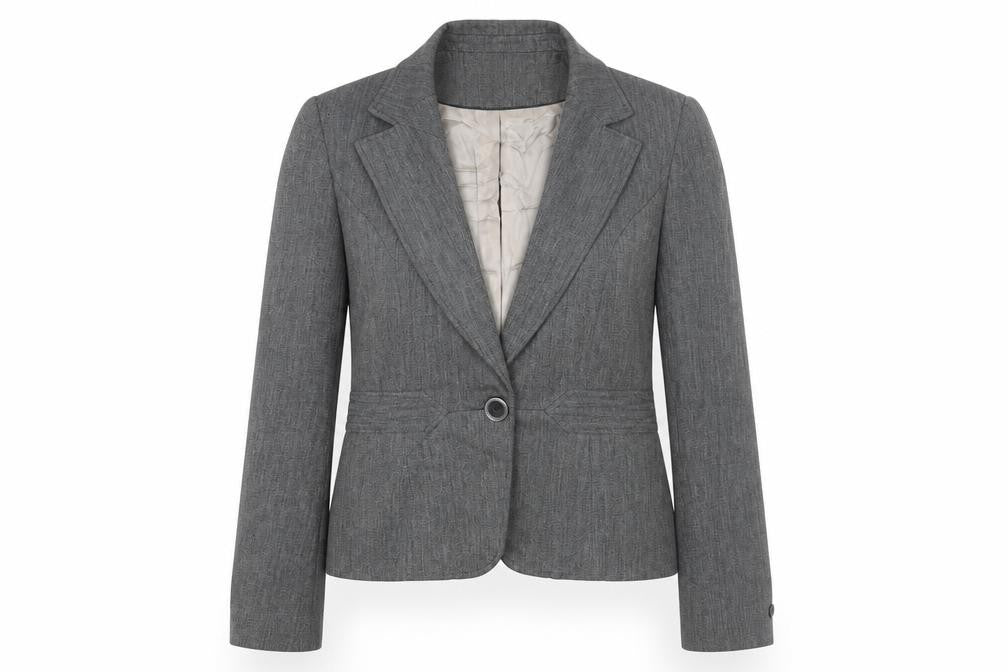 Essentials Womens Grey Jacket Blazer Size 16 Button