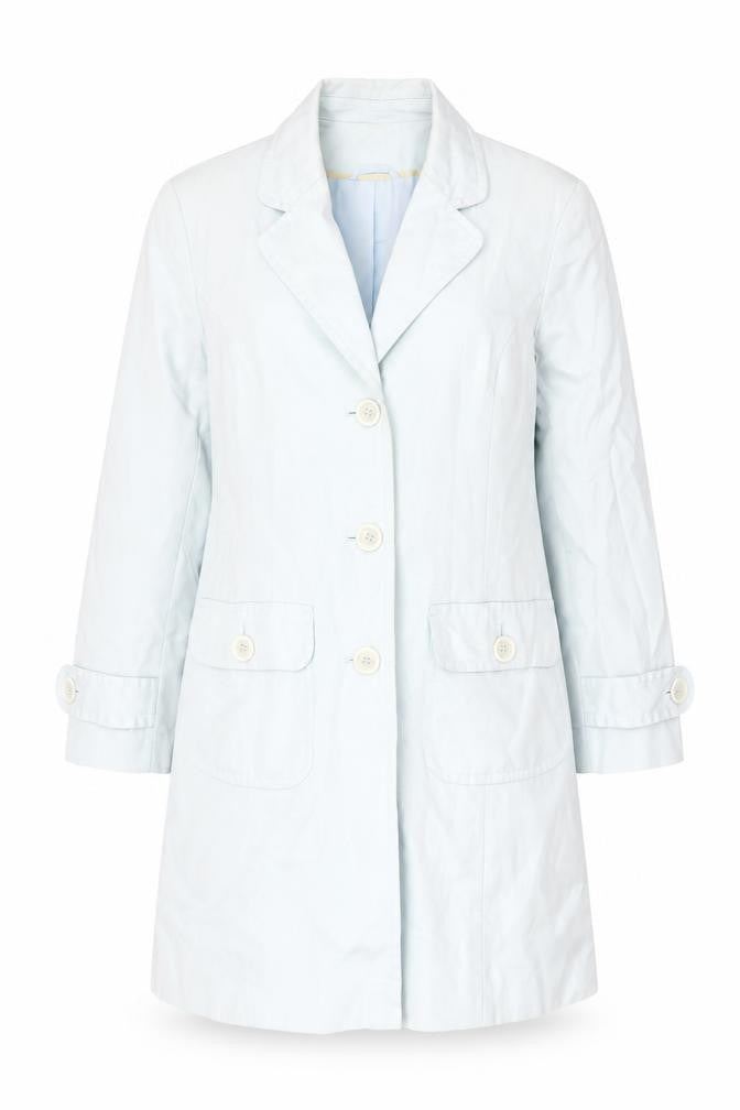 Marks & Spencer Womens Blue Trench Coat Coat Size 12 Button