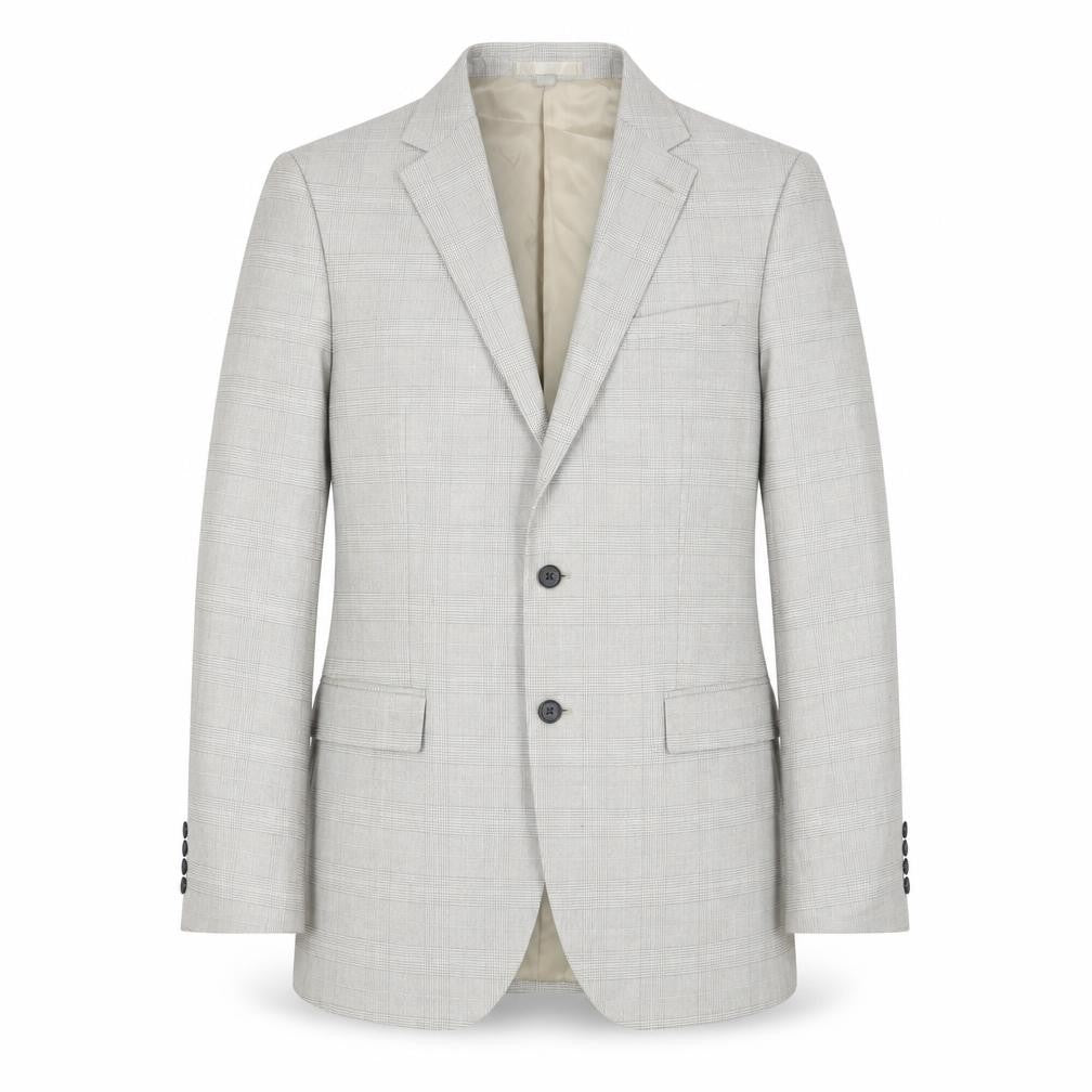 Marks and Spencer Mens Beige Check Viscose Jacket Suit Jacket Size 40 Regular