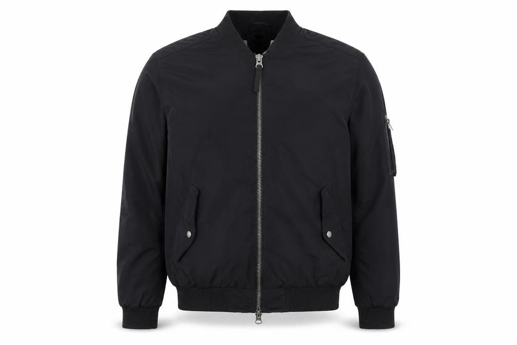 Topman Mens Black Bomber Jacket Jacket Size M Zip
