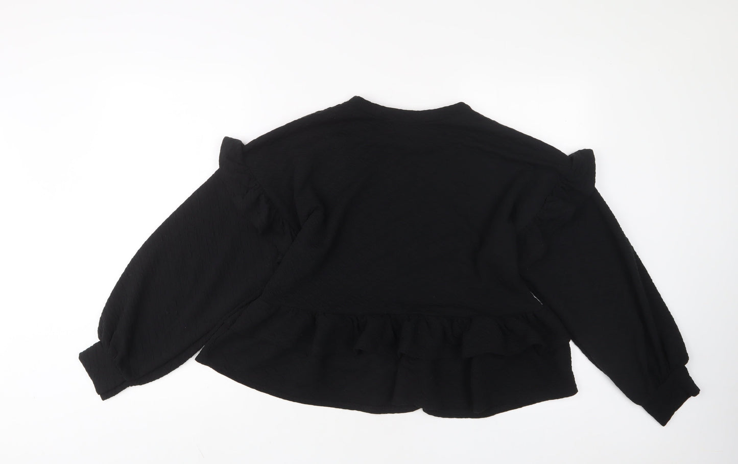 Oasis Womens Black Polyester Pullover Sweatshirt Size L Pullover - Frill